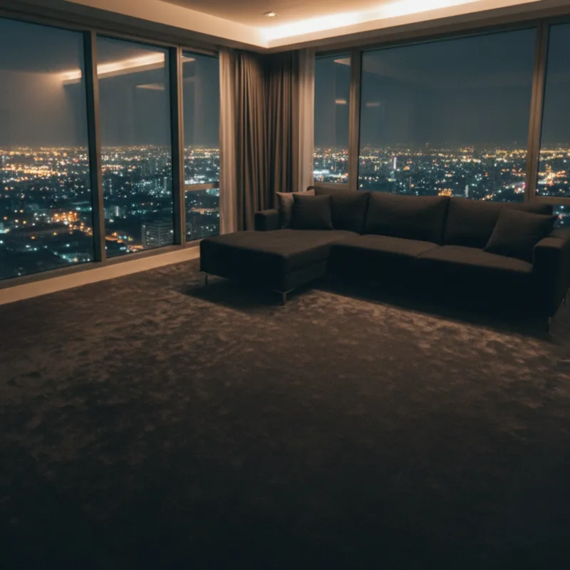 เติมความอบอุ่นให้คอนโด ด้วยพรมสีน้ำตาลเข้มที่เรียบหรูแต่คลาสสิก