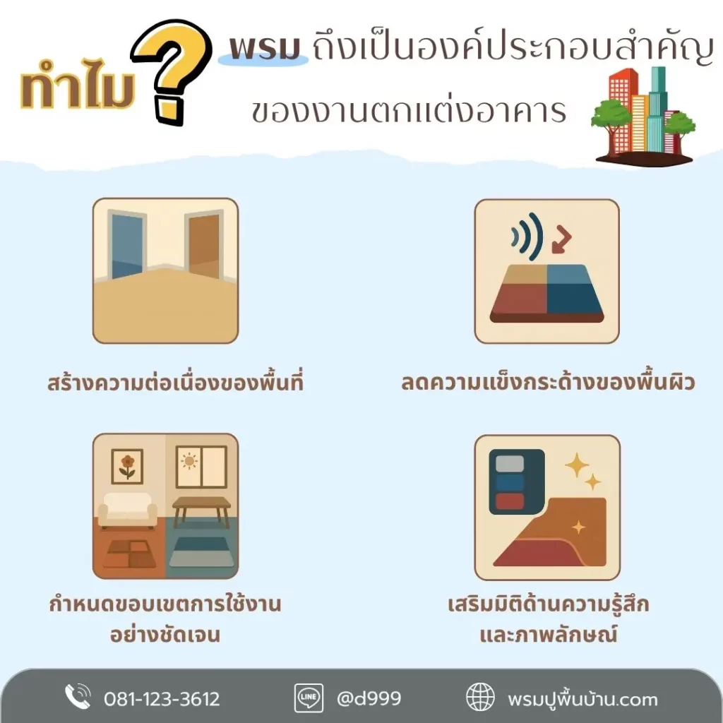 D-design รับติดตั้งพรมออฟฟิศ โรงแรม และสถาบันการศึกษาทั่วจังหวัดสุราษฎร์ธานี