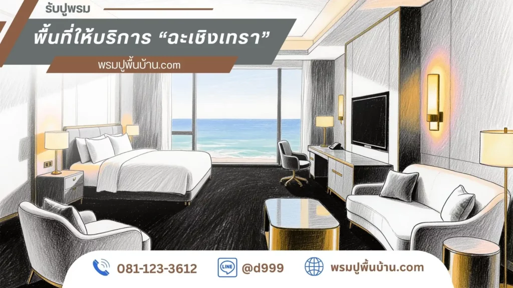 ทีมช่างรับปูพรมแผ่น Carpet Tile สำหรับอาคารสำนักงาน โรงเรียน ห้องประชุม ฉะเชิงเทรา บางปะกง